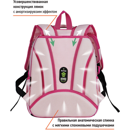 Рюкзак школьный "Princess", черный, розовый - 3