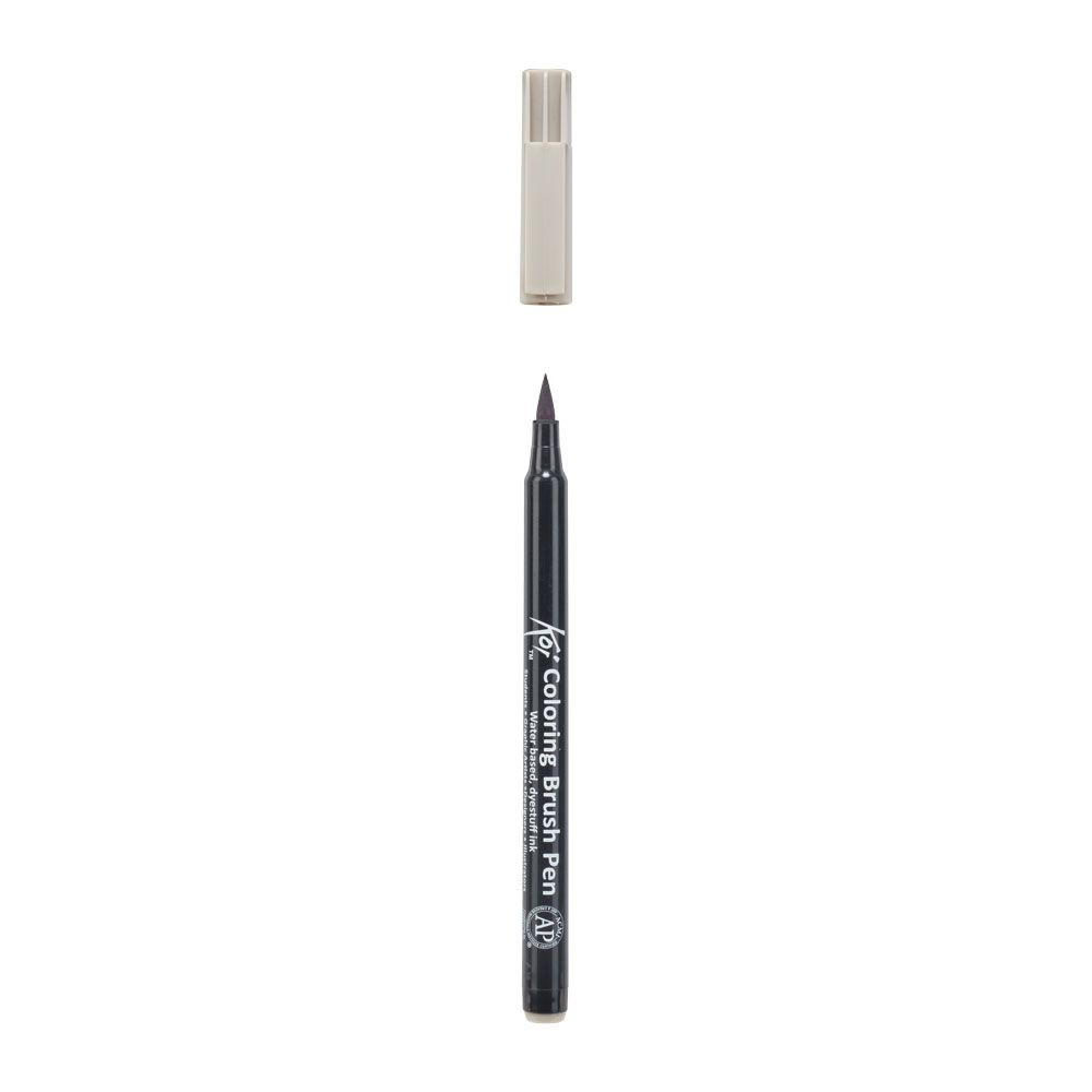 Маркер акварельный "Koi Color Brush", теплый серый - 3