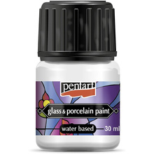 Краски для стекла и керамики "Pentart Glass&Porcelain", 30 мл, белый