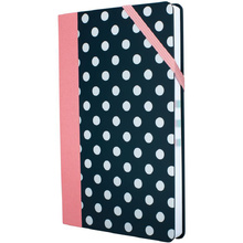 Блокнот "Medium Dots", А5, 208 листов, клетка, розовый, черный