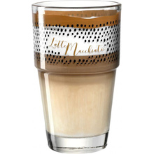 Стакан стеклянный "Solo Latte Macchiato", 410 мл, черный