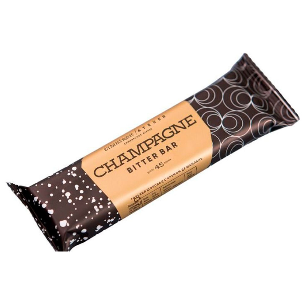 Шоколадный батончик "Simbirsk Atelier. Champagne Bitter Bar", 45 г