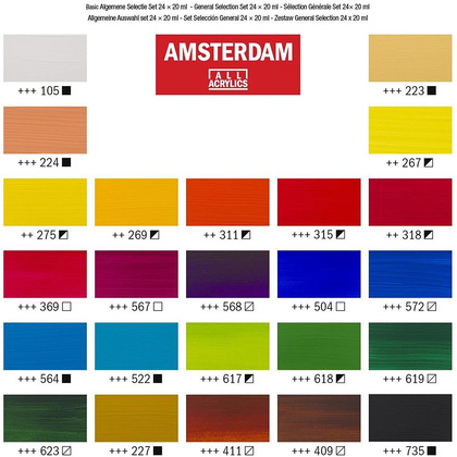 Набор красок акриловых "Amsterdam", 24 цвета - 2