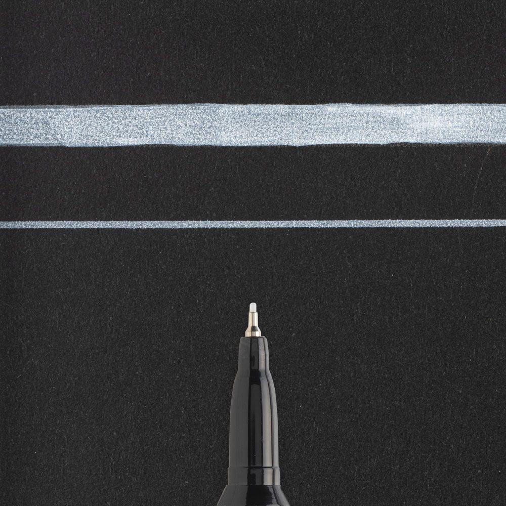 Маркер перманентный "Pen-Touch", EF, белый - 2