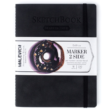 Скетчбук для маркеров "Markers", 15x19 см, 220 г/м2, 18 листов, мокрый асфальт