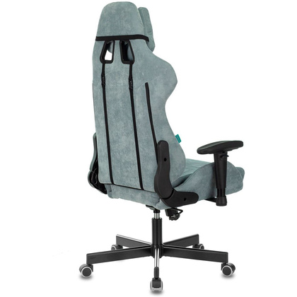 Кресло игровое Бюрократ VIKING "KNIGHT LT28 FABRIC", ткань, металл, серо-голубой  - 3