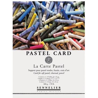 Блок бумаги для пастели "Pastel Card", 16x24 см, 360 г/м2, 12 листов, 6 оттенков