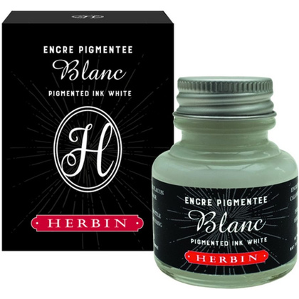 Тушь пигментная "HERBIN" для каллиграфии, белая, 30 мл, банка