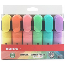 Набор маркеров текстовых "Bright Liner Pastel", 6 шт, ассорти