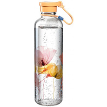 Бутылка для воды "Apricot Flower", стекло, 750 мл, прозрачный, желтый