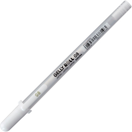 Ручка гелевая "Gelly Roll Basic", 0.4 мм, белый, стерж. белый