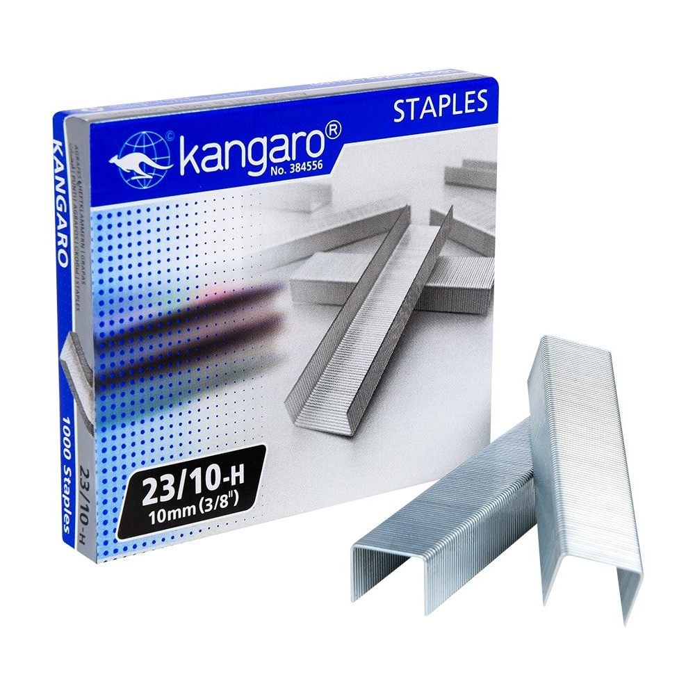 Скобы "Kangaro", 23/10, 1000 шт, металлик