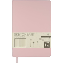 Скетчбук "Sketch&Art", 14x21 см, 100 г/м2, 100 листов, розовый