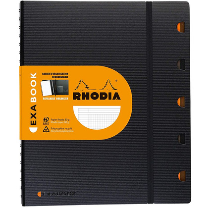 Блокнот "Exabook", A4+, 80 листов, клетка, черный