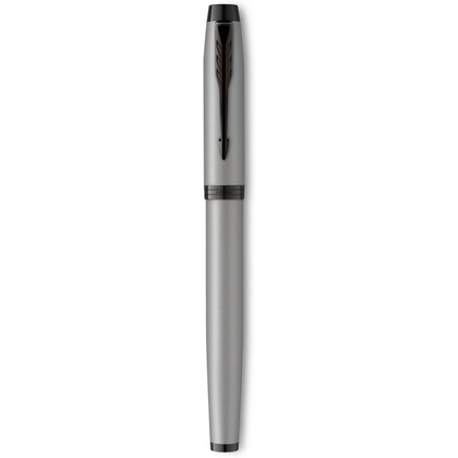 Ручка перьевая Parker "IM Achromatic F317", F, серый, черный, патрон синий - 3