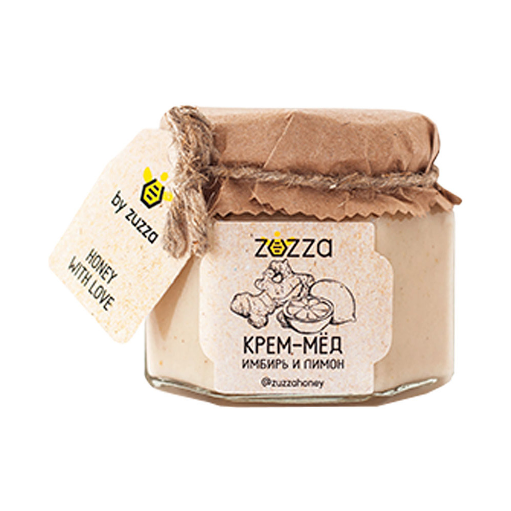 Мед-крем "Zuzza", имбирь, лимон, 150 г
