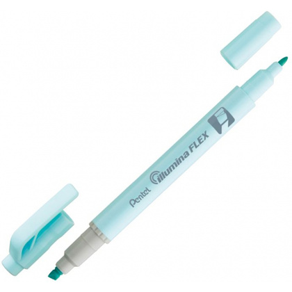 Маркер текстовый двусторонний «Pentel Illumina flex», пастельный, голубой - 4