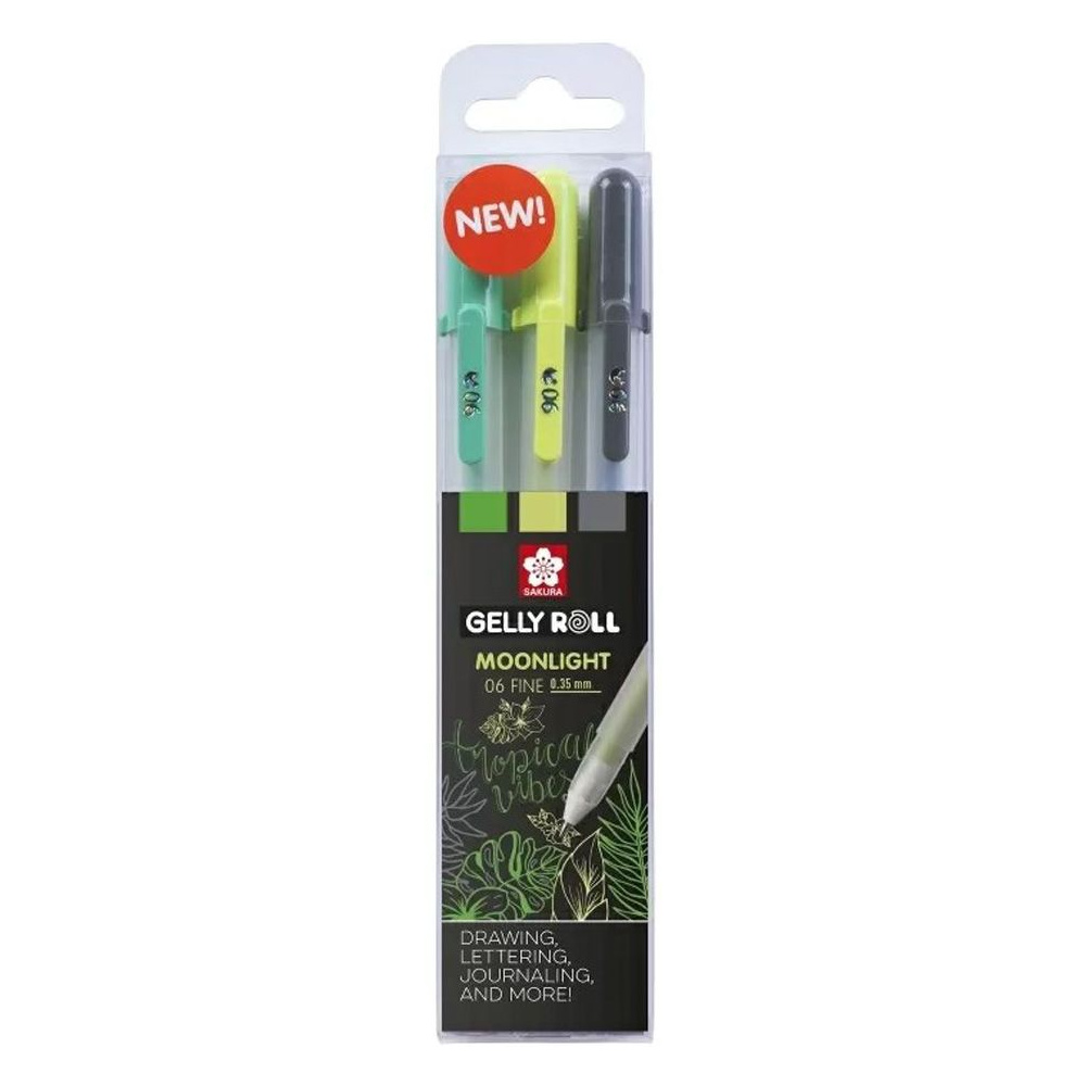 Набор ручек гелевых "Gelly Roll Moonlight Botanical", 3 шт., ассорти