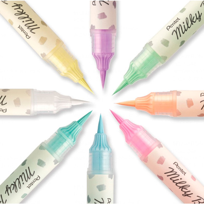 Маркер-кисть "Milky Brush", синий пастельный - 11