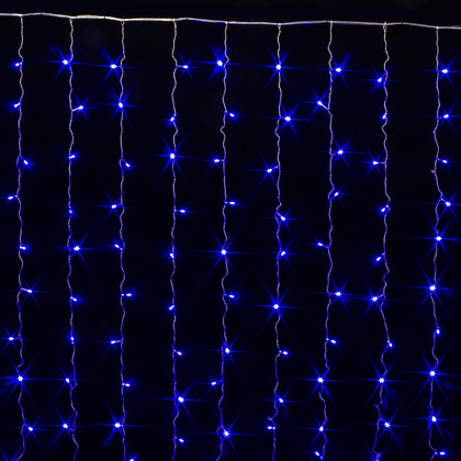 Гирлянда 160 LED "Занавес", 1.5x1.5 м, синий