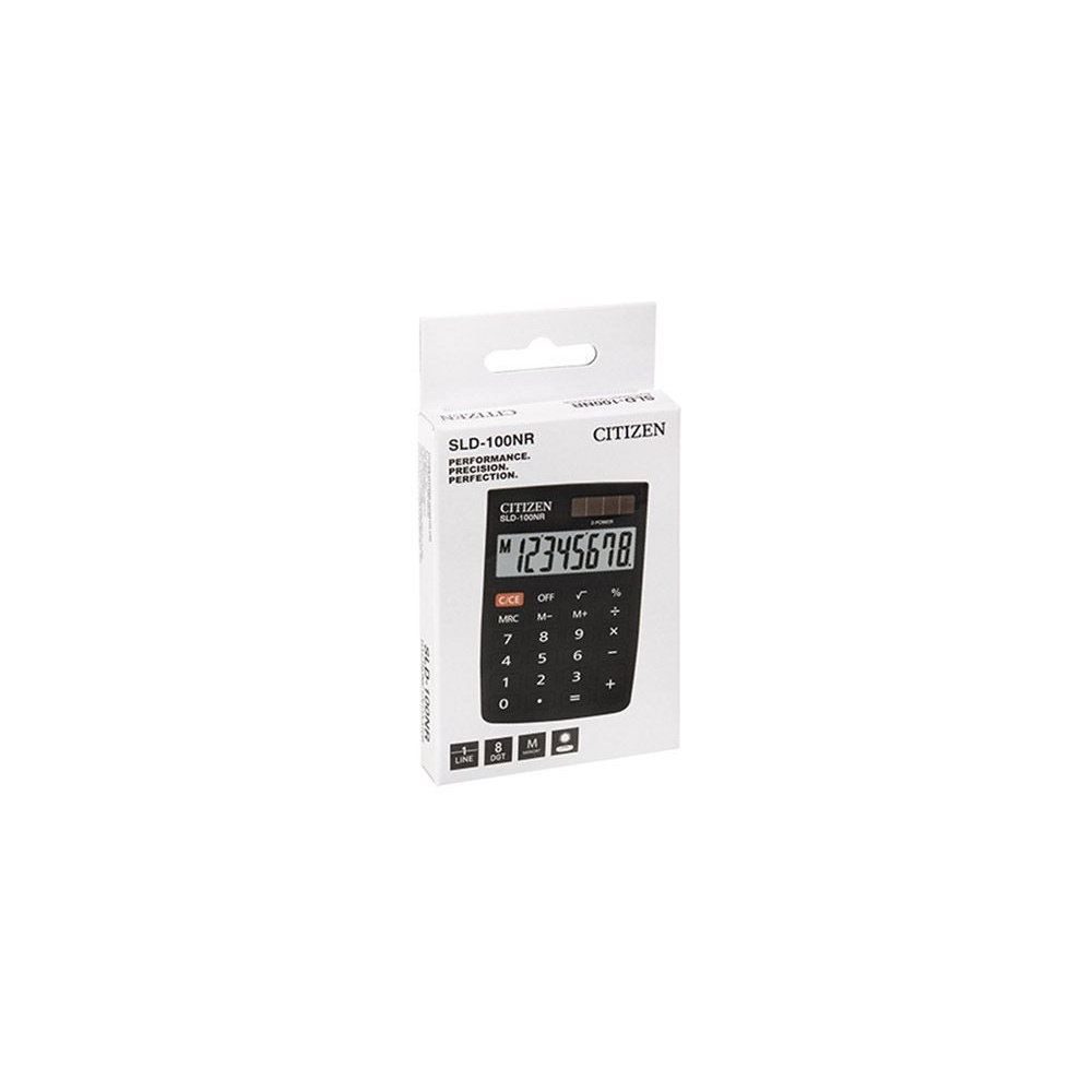 Калькулятор карманный Citizen "SLD-100NR", 8-разрядный, черный - 3