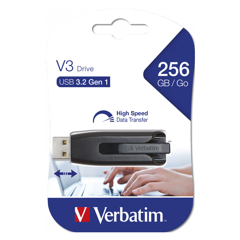 Карта памяти USB Flash "V3 Store 'N' Go",256 гб, usb 3.2, черный, серый - 3