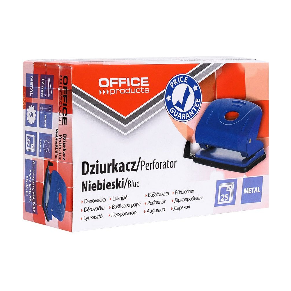 Дырокол "Office Product", 25 листов, синий - 2