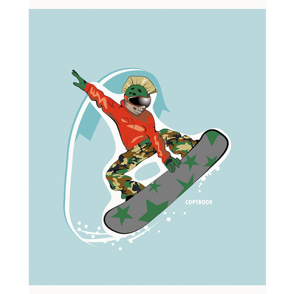 Тетрадь "Snowboarding", А5, 48 листов, линейка, ассорти - 5