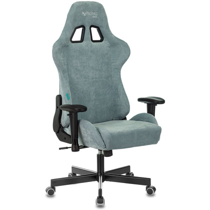 Кресло игровое Бюрократ VIKING "KNIGHT LT28 FABRIC", ткань, металл, серо-голубой  - 6