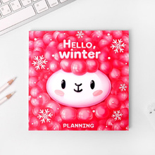 Блокнот-планер "Hello, winter", 170x170 мм, 50 листов, розовый