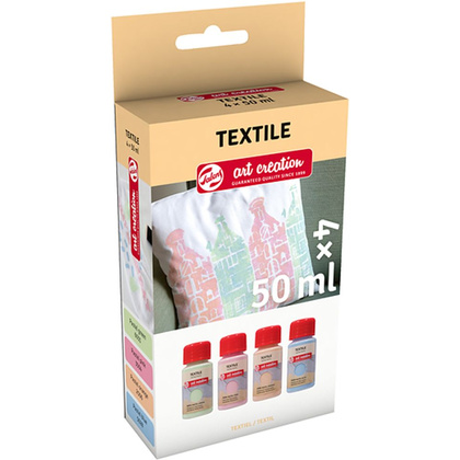 Набор красок декоративных "TEXTILE", пастельные цвета, 50 мл, 4 шт.