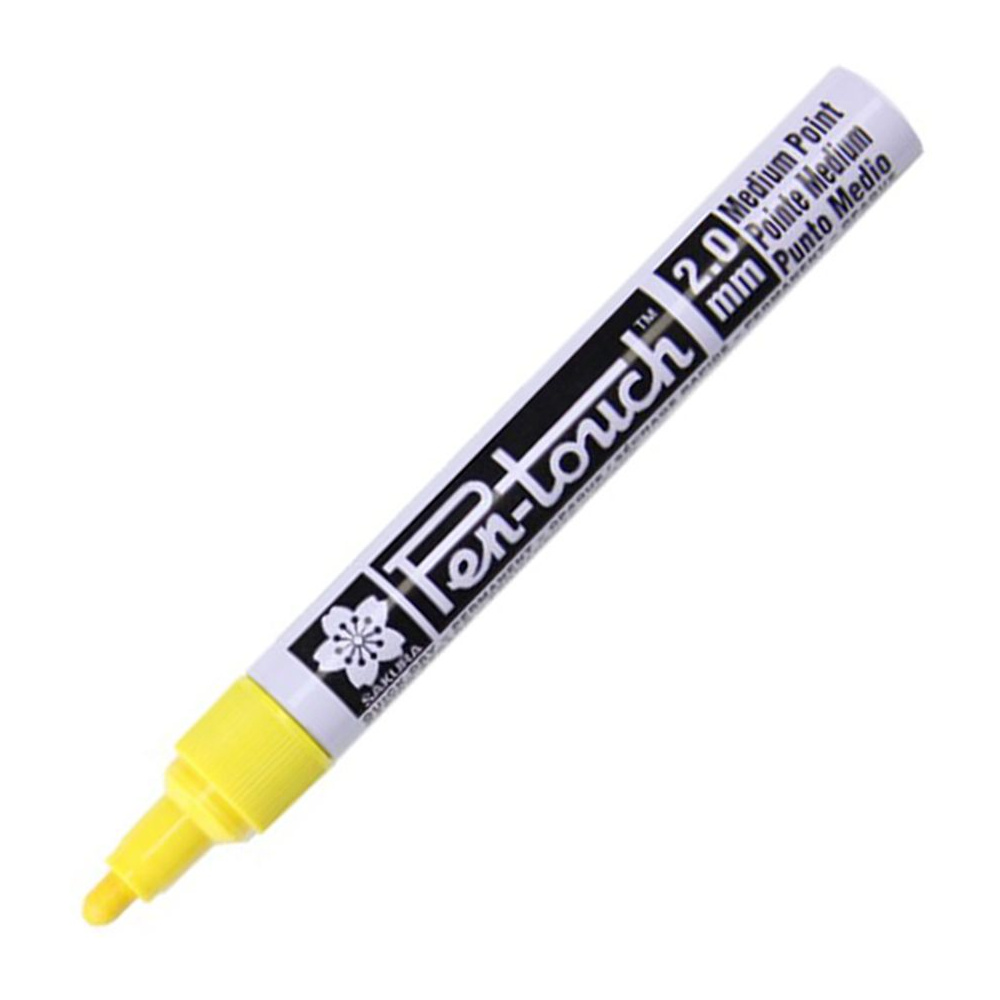 Маркер перманентный "Pen-Touch", M, желтый
