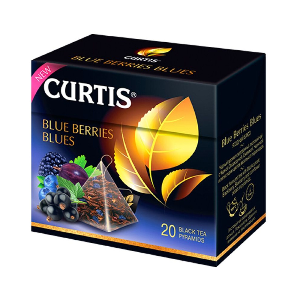 Чай "Curtis" Blue Berries Blues, 20 пакетиковx1.7 г, черный