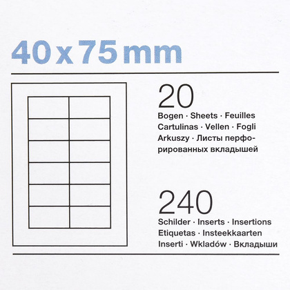 Бейдж самоклеящийся, 40x75 мм, белый - 3
