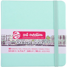 Скетчбук "Art Creation", 12x12 см, 140 г/м2, 80 листов, мятный