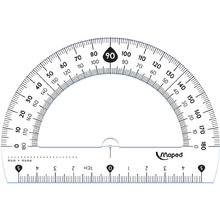 Транспортир 180° Maped, 10 см, прозрачный