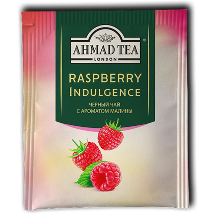 Чай "Ahmad Tea Raspberry Indulgence", 25 пакетиков x1.5 гр, черный, со вкусом и ароматом малины - 3