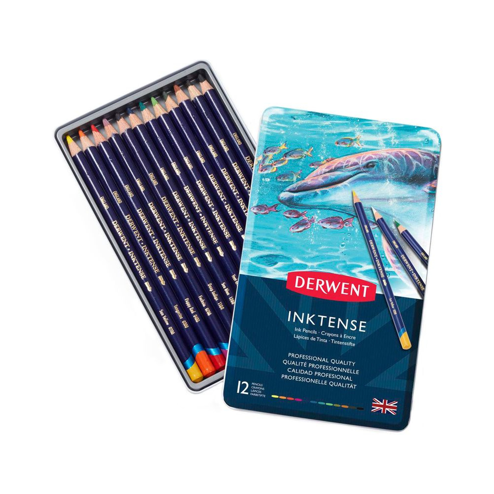 Набор акварельных карандашей "Inktense", 12 цветов
