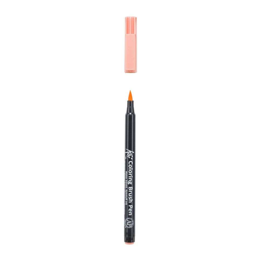 Маркер акварельный "Koi Color Brush", коралловый - 3