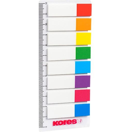 Закладки клейкие "Kores", 12x45 мм, 120 шт, ассорти - 3