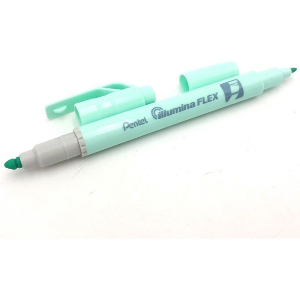 Маркер текстовый двусторонний «Pentel Illumina flex», пастельный, голубой - 3