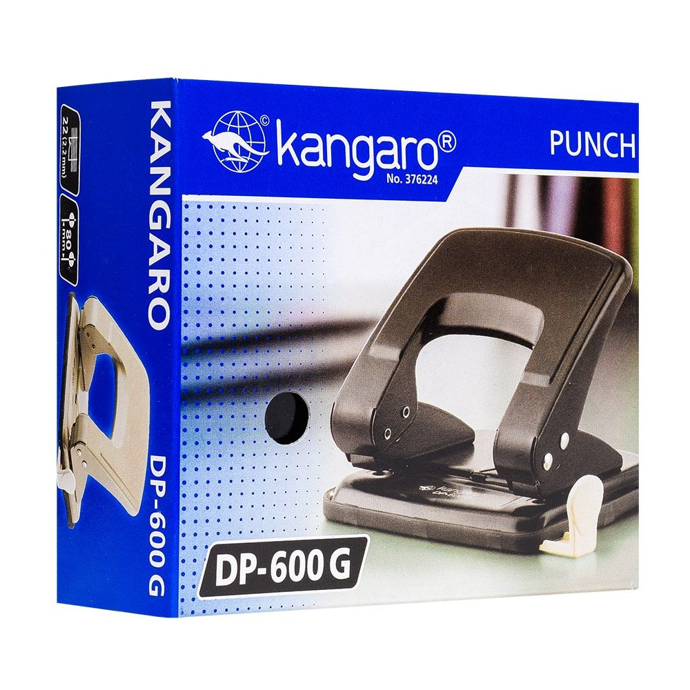 Дырокол Kangaro "DP-600G", 22 листа, темно-синий - 3