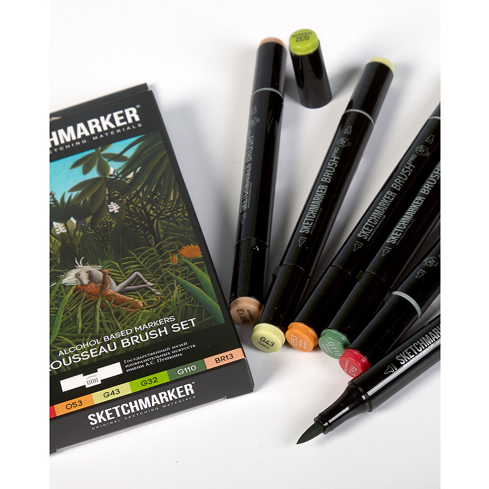 Набор маркеров перманентных "SKETCHMARKER & Pushkinskiy Brush. Руссо", 6 шт. - 3