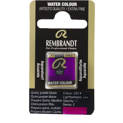 Краски акварельные "Rembrandt", 593 квинакридон сине-сиреневый, кювета