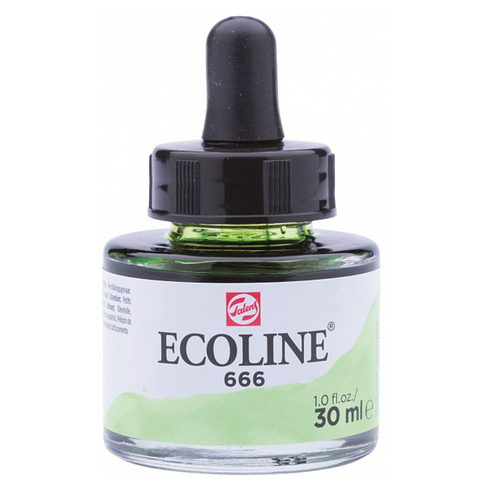 Жидкая акварель "ECOLINE", 666 пастельный зеленый, 30 мл
