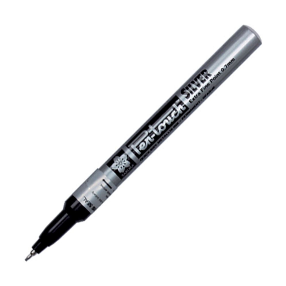 Маркер перманентный "Pen-Touch", серебро