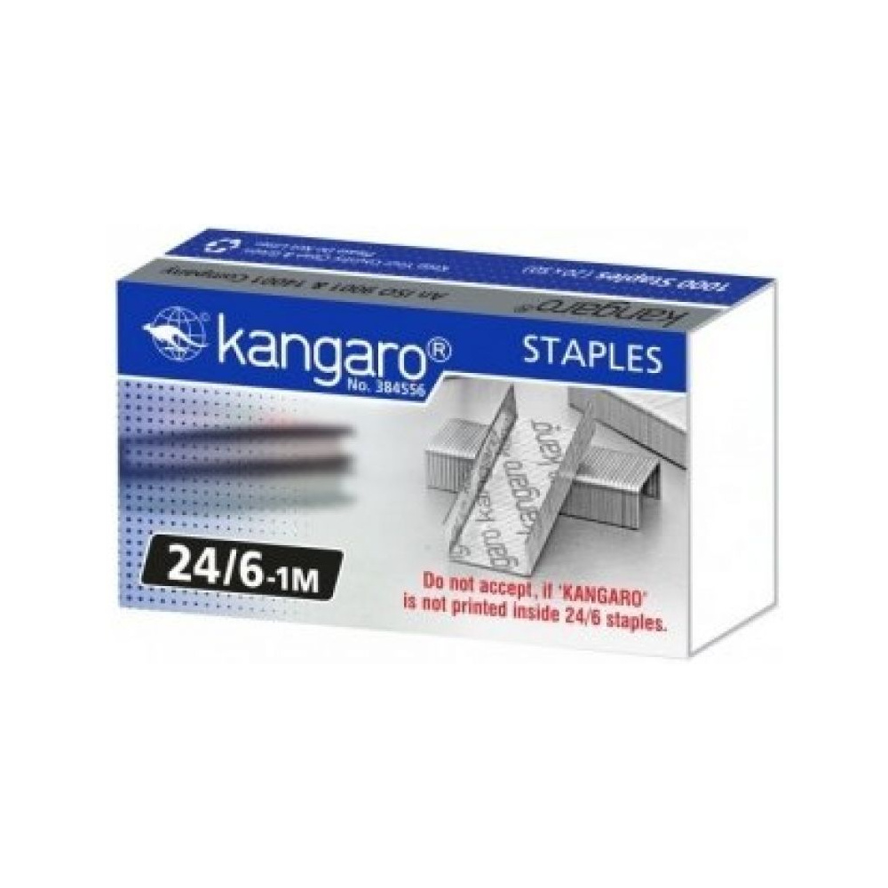 Скобы "Kangaro", 24/6, 5000 шт, металлик