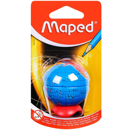 Точилка Maped "Globe", 1 отверстие, с контейнером