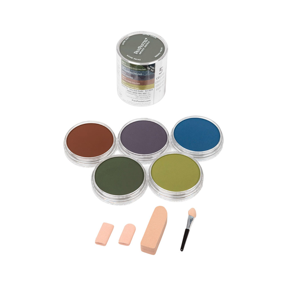Ультрамягкая пастель "PanPastel Extra Dark", 5 цветов