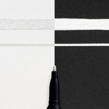 Маркер перманентный "Pen-Touch", F, серебристый